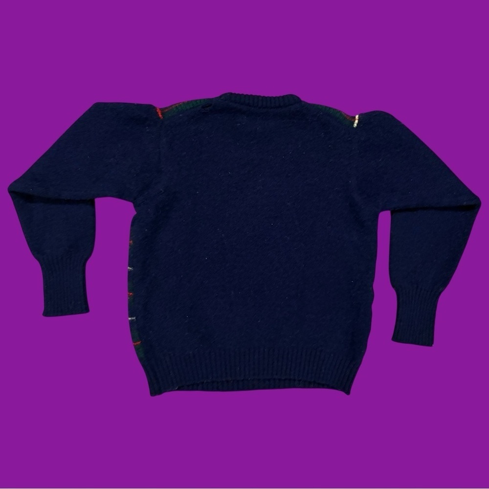 90s The Moors Shetland Wool Plaid Sweater - Picture 2 of 5